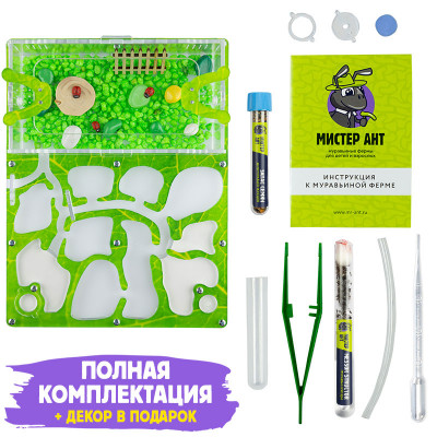 Комплект муравьиной фермы Медиум “Зеленый лист” Комплект муравьиной фермы Медиум “Зеленый лист”